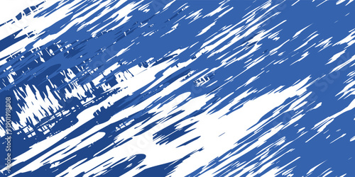 Abstract Blue and White Grunge Background with Halftone Style. Brush Stroke Illustration for Banner, Poster or Sports.