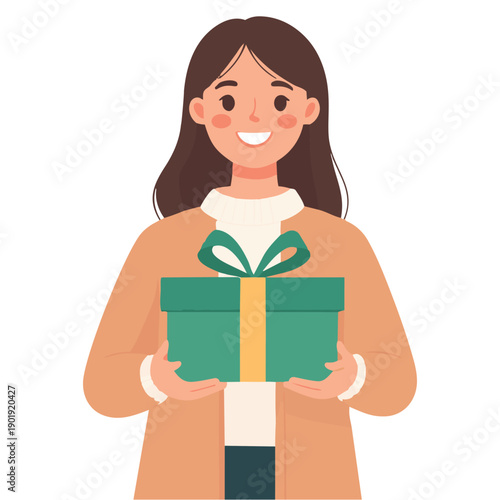 girl with gift box