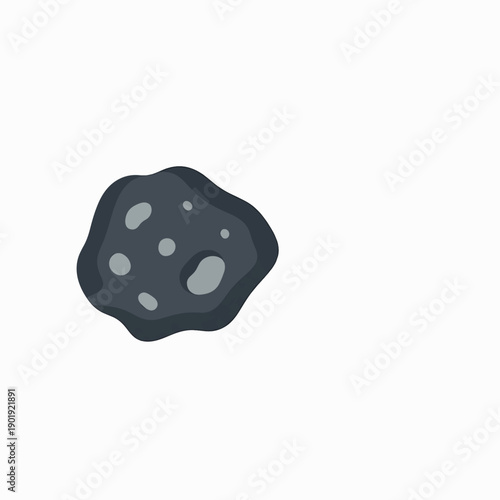 A cartoonish gray blob with spots on a white background