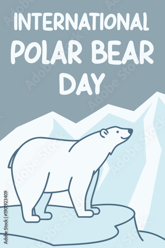 International Polar Bear Day, design illustration