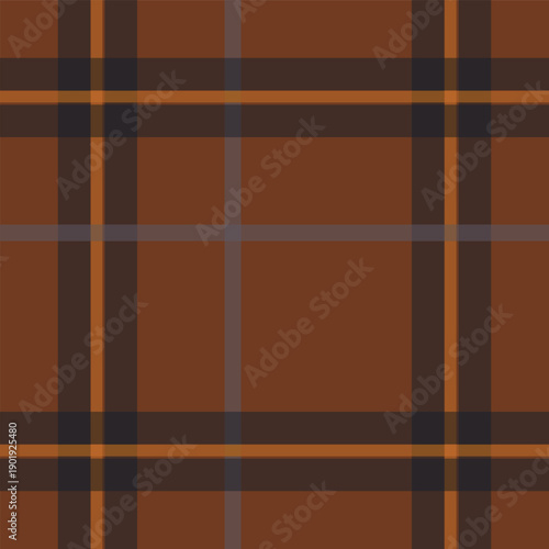 Dark Brown Thick Check Plaid Seamless Pattern, Classic Bold Fabric Texture Background