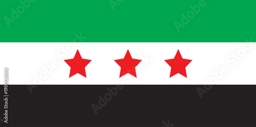 Syria vector map outline. Syria map vector set with editable country outline black silhouette and national flag featuring red white black. Syria vector map outline, Syria map