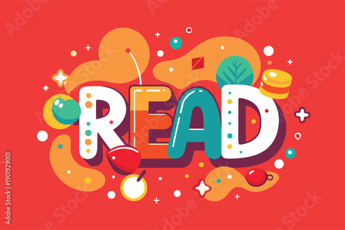 Vibrant typography design for cheerful modern projects and branding