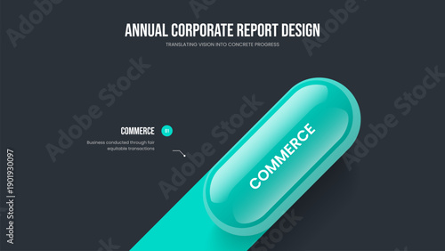 Project Portfolio 1 Option Diagram Frame Template. Visual Planning Slide Design Vector Illustration. Sales Forecast One Step Infographic Slideshow Layout.