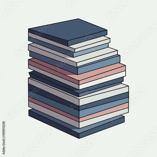 A stack of books with colorful spines