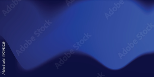Deep blue ocean gradient wallpaper. Abstract deep dark navy underwater background. Night sky and deep water surface design. Blur sea backdrop for presentation, brochure, poster, banner. Vector