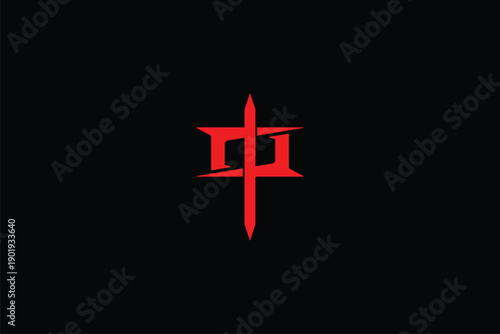 Abstract sledgehammer logo template vector image