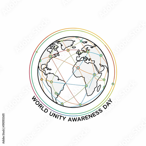 World Unity Awareness Day Logo Design.