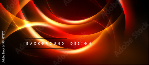 Dynamic abstract background. Red, orange hues create flowing lines, vibrant energy. Modern design element for digital projects.