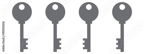 Security system vector icon collection. Padlock, key, verified lock and protection shield. Cybersecurity, data privacy, access, authentication and safety concept design. gradient locks. Crossed keys 