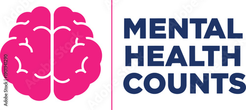 World Health Day Mental Health Awareness Banner with Brain Icon and Bold Typography
