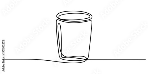 metal trash can continuous one line drawing, One line drawing of a trash can filled with crumpled paper, one continuous line drawing of a tall plastic trash can with a lid for waste management and pro