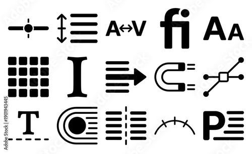 Minimalist Typography and Layout Design Element Kit for Digital Publishing and Graphic Interface Workflows