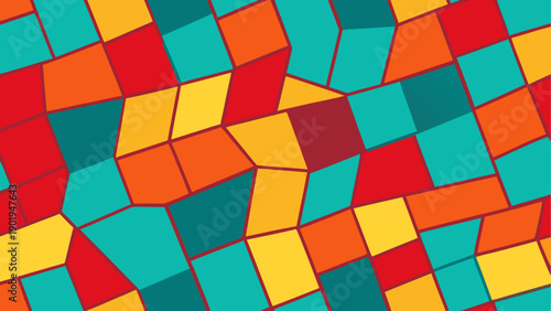 Colorful geometric shapes abstract design