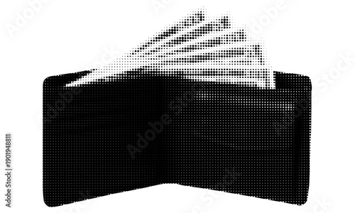 A halftone of wallet 