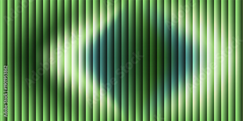 Green reeded glass texture with vertical lines. Translucent green glass surface for modern design and architecture.eps,10