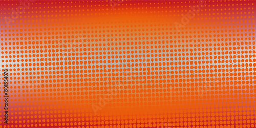 Red dot gradient pattern background. Isolated object on white background.