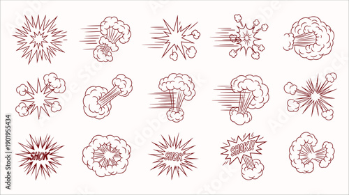 Dynamic Comic Book Style Explosions and Impact Effects for Action and Dramatic Scenes