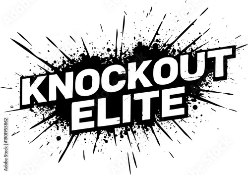 Distressed typography background with grunge ink splash burst.