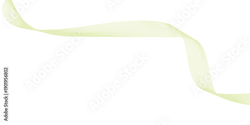 green ribbon isolated on white