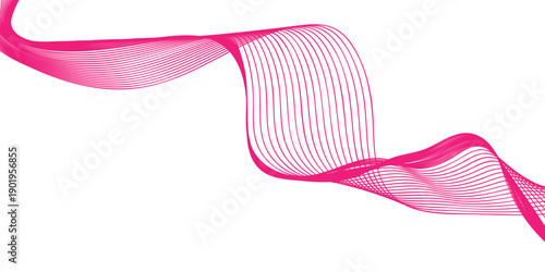 pink ribbon isolated on white background