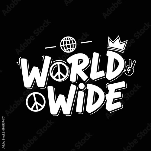 Worldwide Peace and Unity Symbol Graphic.