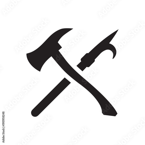 BW Icons - Fireman tools
