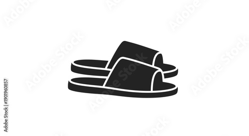 Black slippers icon ek casual footwear item ko represent karta hai jo comfort aur daily use se related hota hai. Ye icon flat aur minimalist style mein design kiya gaya hai jisme slippers ki simple sh
