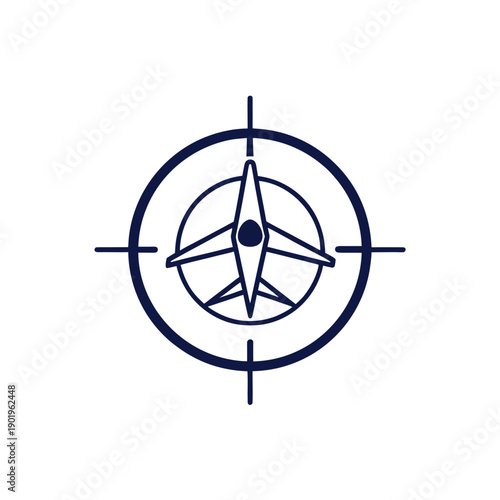 Vector target icon with star