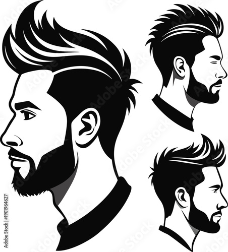 Modern Men's Hairstyles and Beard Styles Profiles Collection