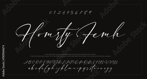Font Handwritten Glossy Script Text Effect 