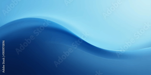 An artistic blue abstract background featuring flowing wavy lines and soft light patterns creates a motion-driven vector design perfect for a modern wallpaper backdrop
