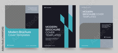 Modern Brochure Cover Template Design & Front Page Layout for Whitepaper Report & Company Profiles