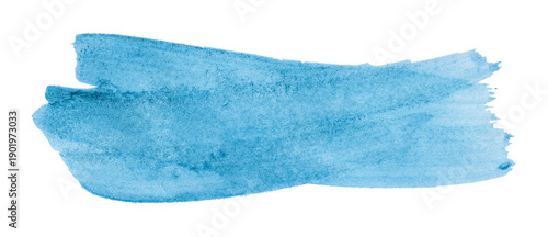 Light blue watercolor background. Artistic hand paint. Isolated on transparent background.