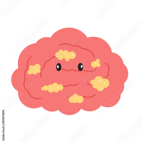 stroke disease symptoms vector illustration