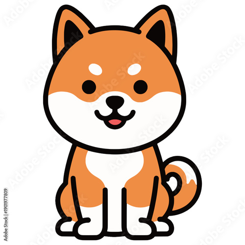 Cute Shiba Inu cartoon character
