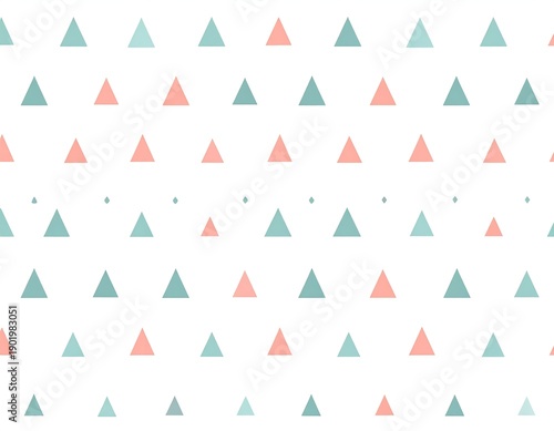 Repeating pattern of teal and peach triangles against a white background Free Download Repeating pattern of teal and peach triangles against a white background - GFXLoad
