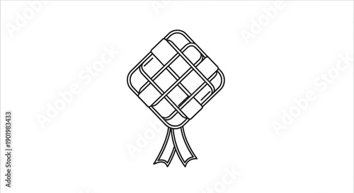 Traditional Thai Style Kite Illustration Design.