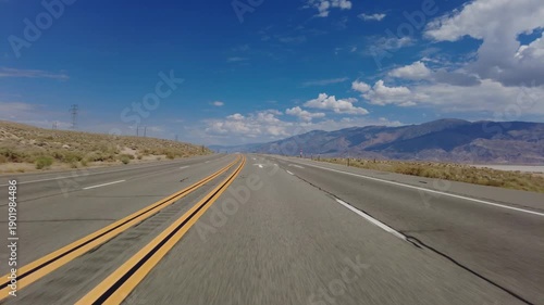 Wallpaper Mural 395 Scenic Byway North 4 Owens Lake to Lone Pine 10 Front View MultiCam Driving Plate Sierra Nevada Mts California Torontodigital.ca