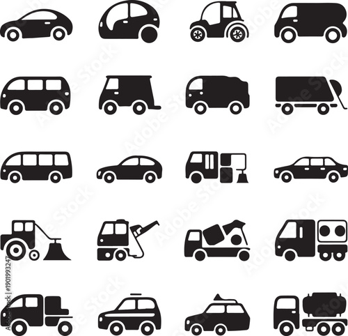 blacksilhouettevehiclesicons