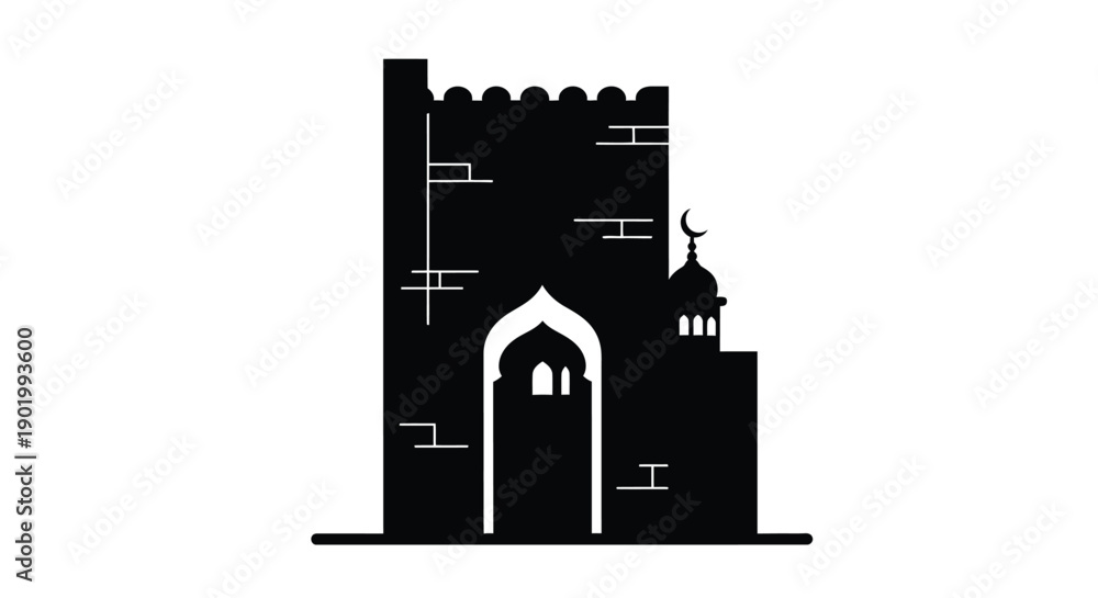 Fototapeta premium Medieval Castle Silhouette