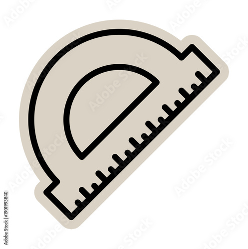 School ruler measurement tool scrapbook, doodle, sticker, collage, icon: hand drawn illustration of straight edge for math, student, office, education, geometry, scale, length, inch, centimeters