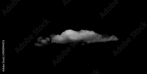 White clouds against a black background.	