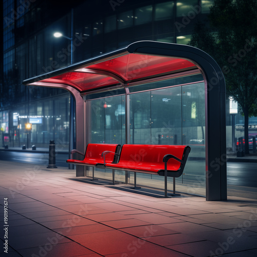 
Futuristic Bus Stop Pavilion