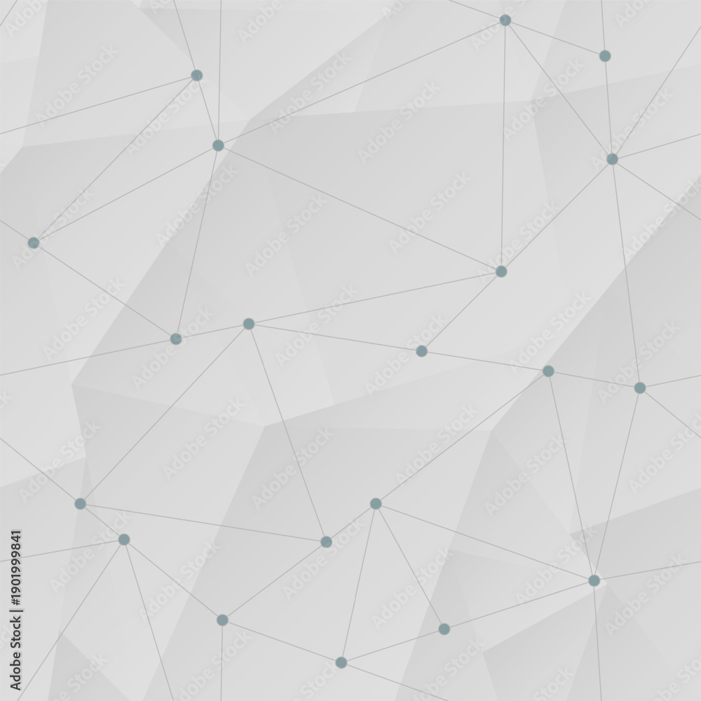 Obraz premium Light Grey Polygon Network Seamless pattern