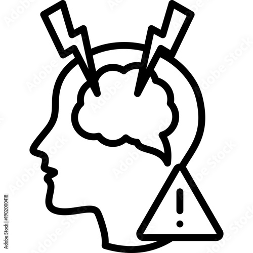 Stroke Risk line icon