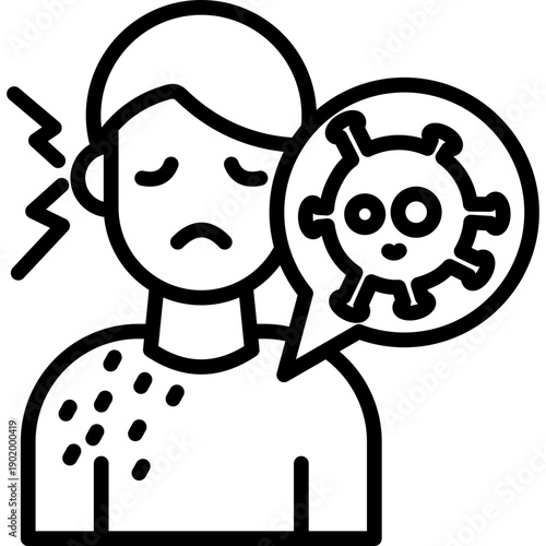 Allergy Reaction line icon