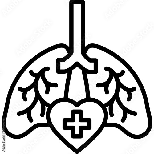 Respiratory Care line icon