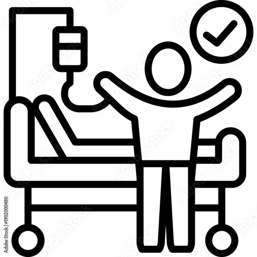 Patient Recovery line icon