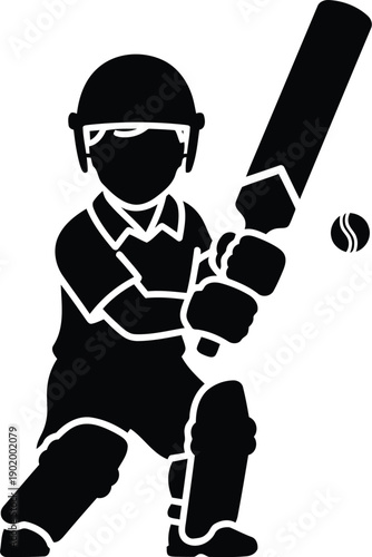 A cricket player prepares to hit a ball